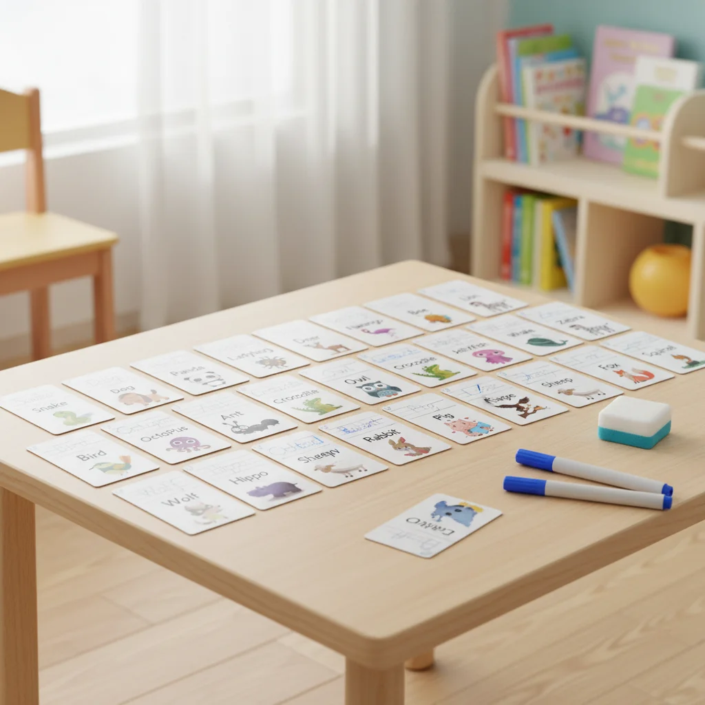 بطاقات كتابة التعرف على الحروف 26 قطعة بطاقات تعليمية جافة قابلة لإعادة الاستخدام للأطفال تعلم الحروف الأبجدية وممارسة مرحلة ما قبل المدرسة