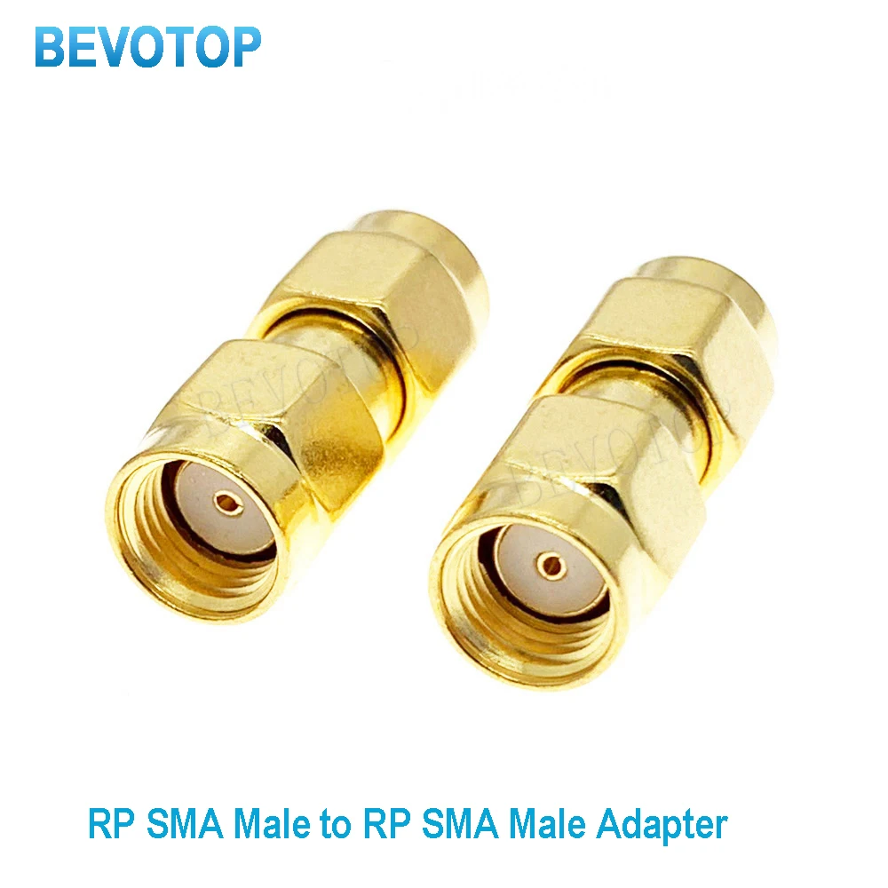 

100PCS/Lot RP SMA Male to RP SMA Male Straight Connector for WiFi Antenna Raido Antenna SMA to SMA RF Coaxial Adapter Wholesales