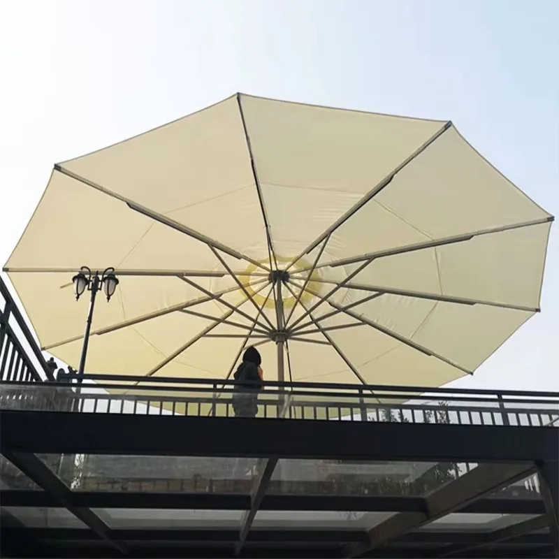 

Hotel Restaurant Uv Protection 19ft Large Parasol, Cantilever Extra Large Center Pole Commercial 6m Heavy Duty Market Umbrella
