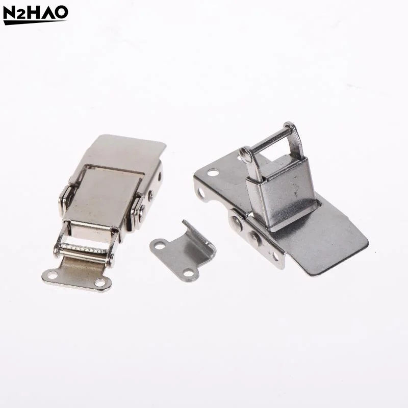 Metal Spring Toggle Latch Lock Jewelry Box Buckle Hasp Clasp With Screws Furniture Hardware For Wooden Suitcase, Tool Boxes
