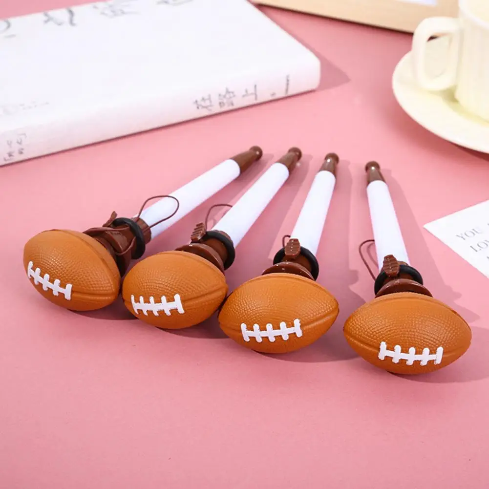 Novelty Pen Novelty Sports Ballpoint Pen Set Durable Plastic Shell Smooth Writing Football Soccer Basketball for Birthday