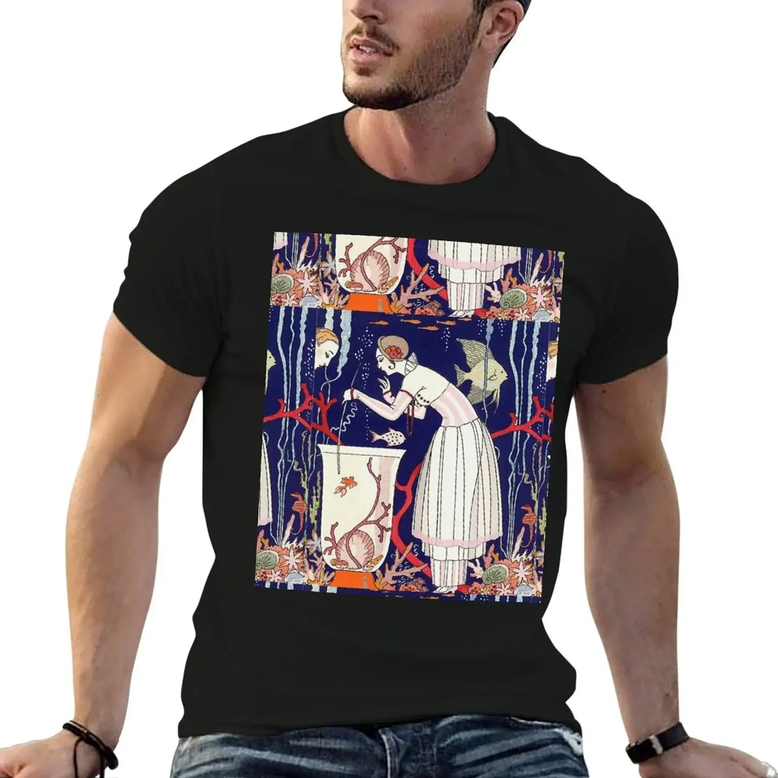 

STUNNING LITTLE BETTA FISH,ART DECO WOMAN ,BEAUTY FASHION Underwater Collection T-Shirt