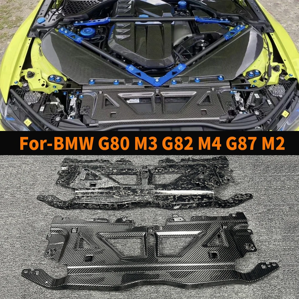 Car engine compartment radiator replacement cover, high quality dry carbon fiber cooling panel for BMW G80 M3 G82 M4 G87 M2 2021