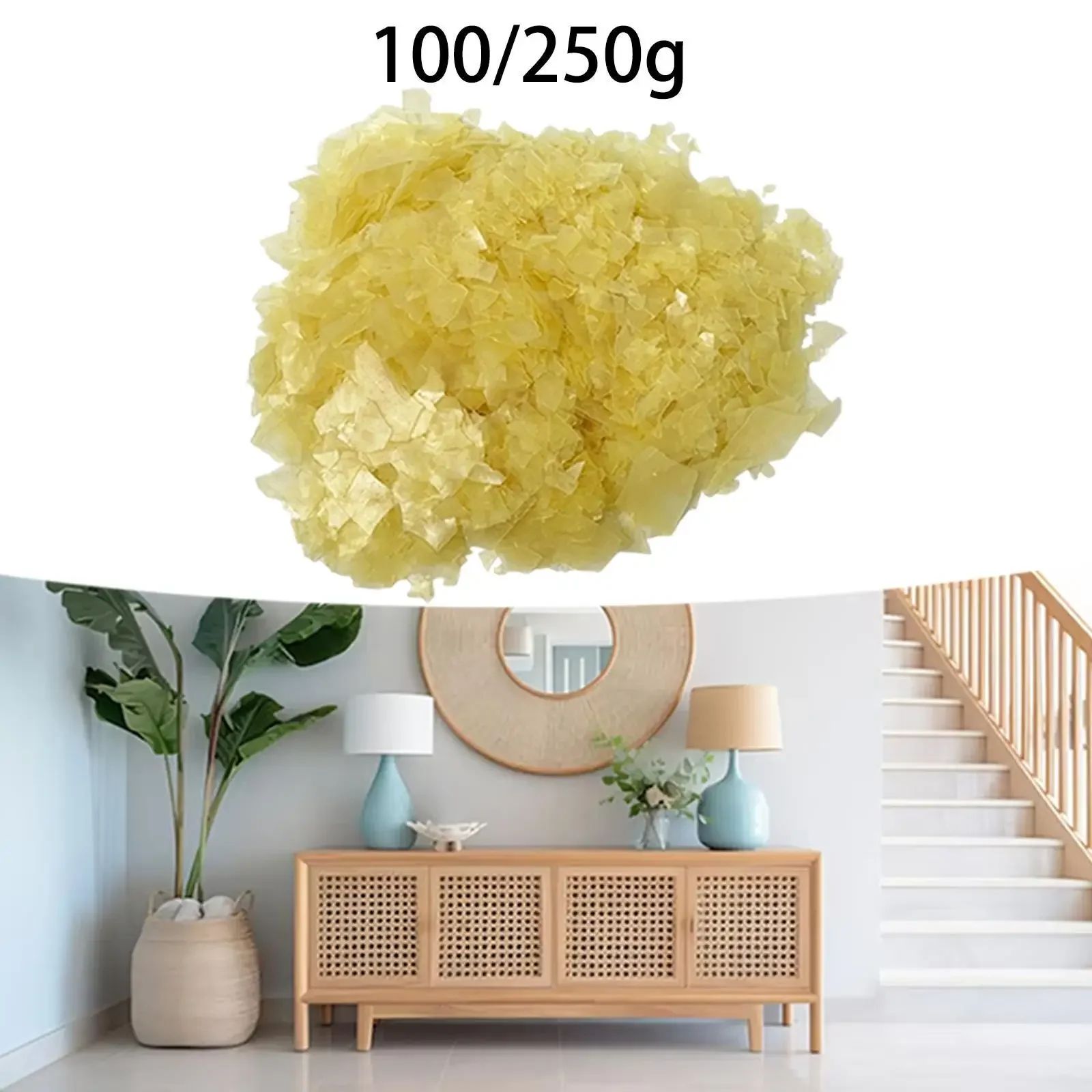 Shellac Flake Blonde Finish for Household Painting Wood Decoration Craft Supplies and Home Furniture Surface Restoration