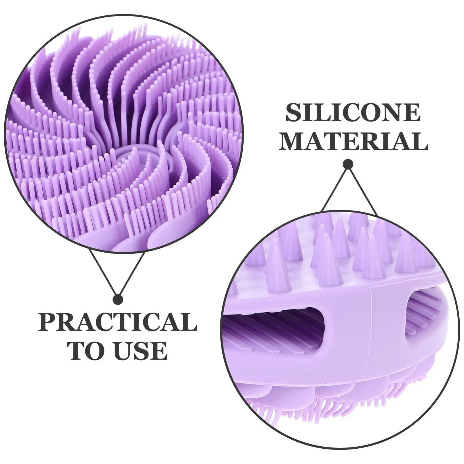 Silicone Body Scrubber for Shower Two-Sided Exfoliating Body Scrubber Deep Cleansing Comfortable Massage Portable Lightweight