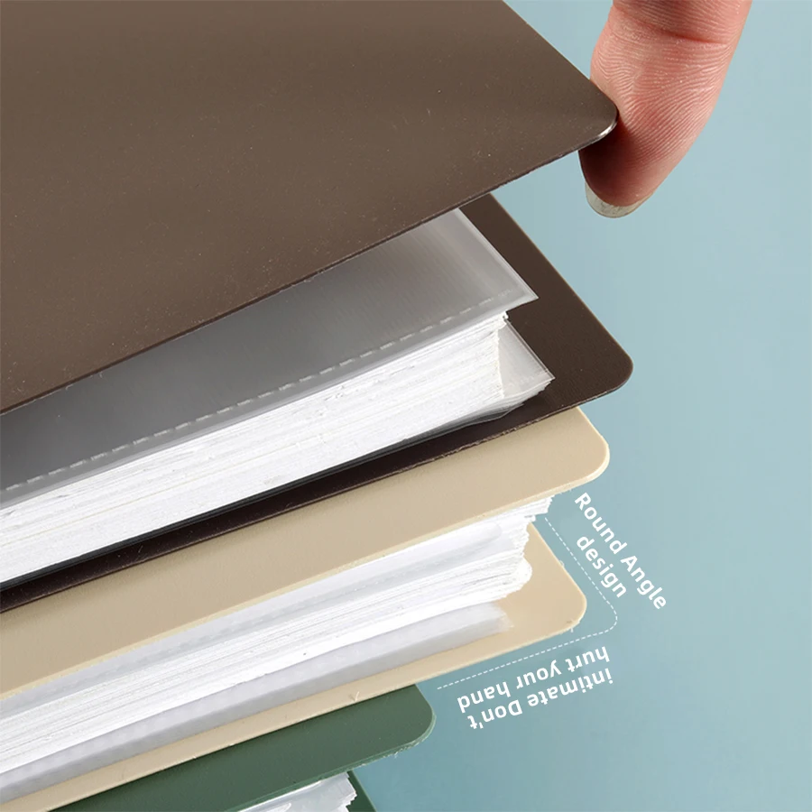 Hot Classic Style 20/30/40/60 Pages Thick Side-in Type Display Book Waterproof Large Specifications Test Paper Storage Folder