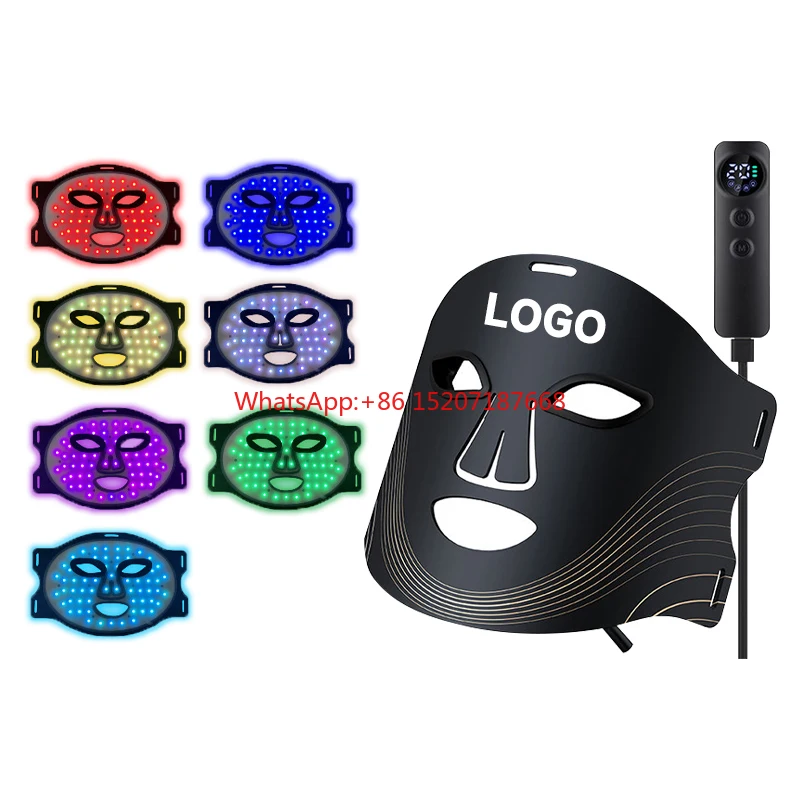 

Custom Logo Led Facial Face Mask 4 Colors 450 660 850nm Red Light Photon Therapy Face Mask