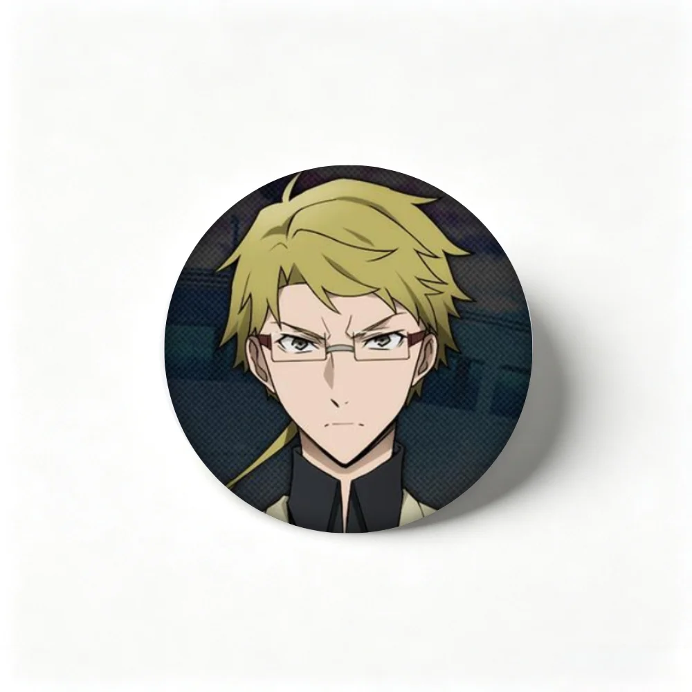 Handmade Creative Brooch Pin 32mm 44mm 58mm Tinplate Badge, Kunikida Doppo Anime Character Lapel Pin, Clothing Gift Accessory