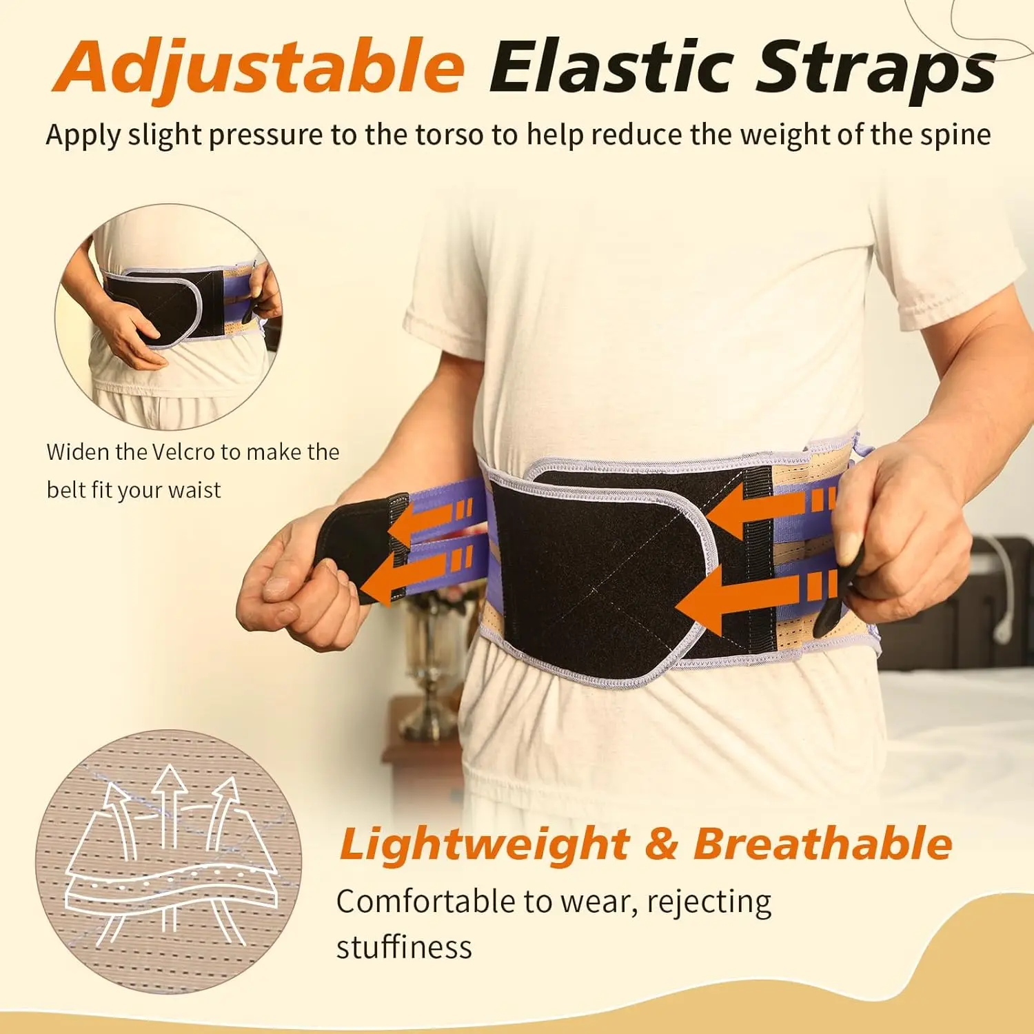 

Ehucon Comfort Caregiver Gait Waist Belt Relief Lower Back Pain Assist Patient Transfer Belt Physical Therapy Belt with Handles