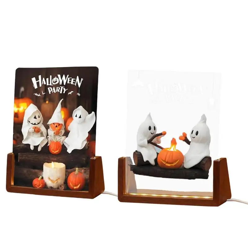 

Ghost Night Light 2024 New Halloween Night Light Ghost Lamp Flickering Night Light Halloween Indoor Decorations For Bedtime