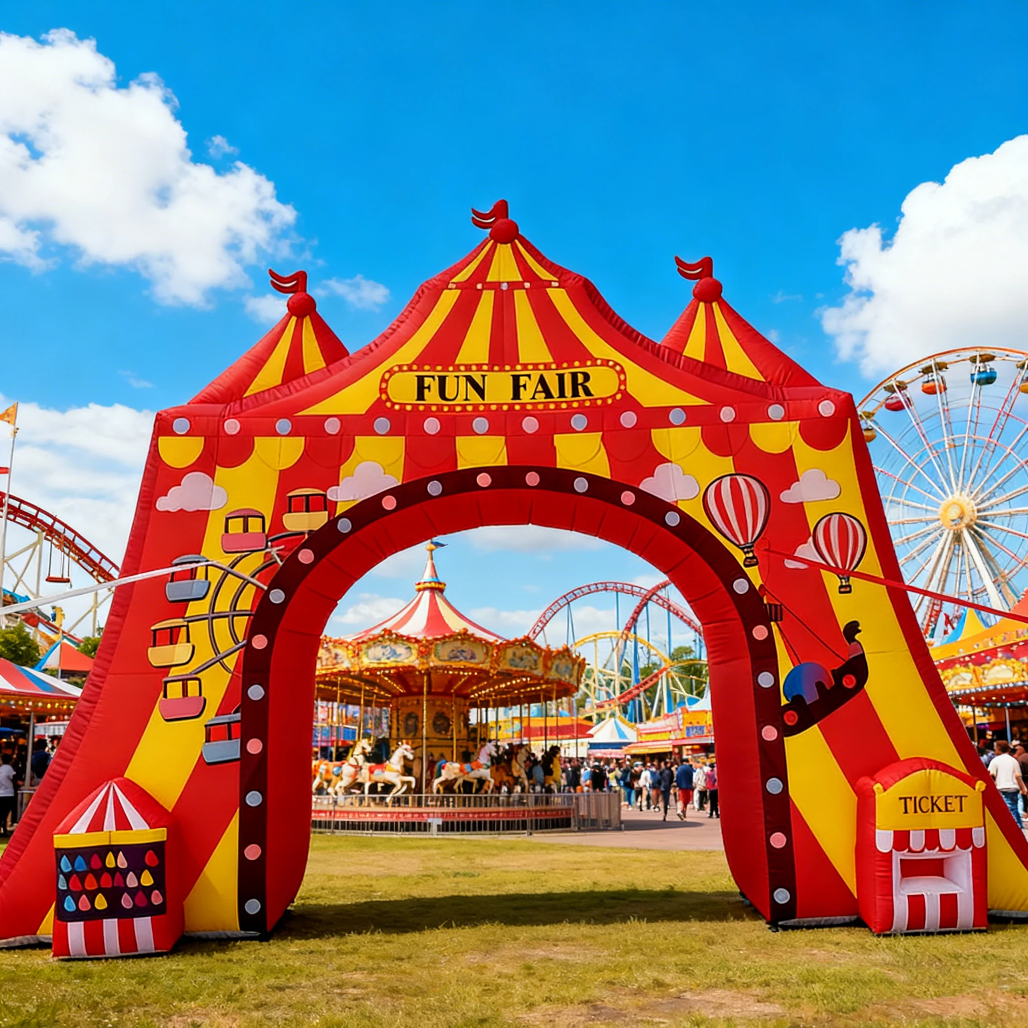 

Inflatable Archway for Circus Events and Decorations, Custom Logo Outdoor Inflatable Circus Arch, Carnival Entrance Gate