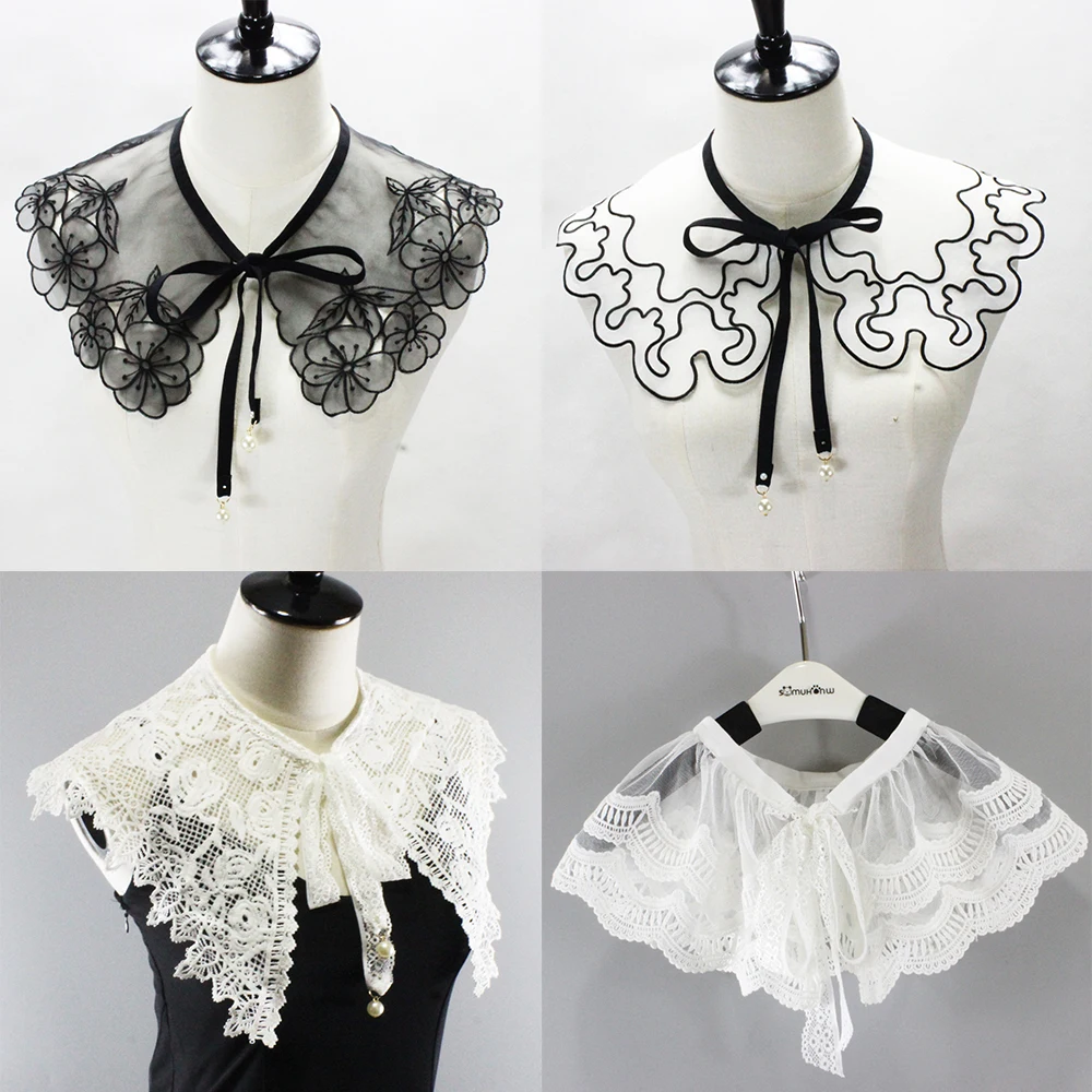 Fake Collar For Shirt Detachable Collars Shirt Blouse Top Women Lace Fake Collar Doll Collar Women Clothes Shirt Accessories