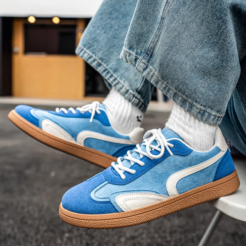 

Sneakers Men Patchwork Upper Casual Shoes for Men Rubber Sole Lightweight Non-slip Sports Casual Sneakers Comfortable Shoes