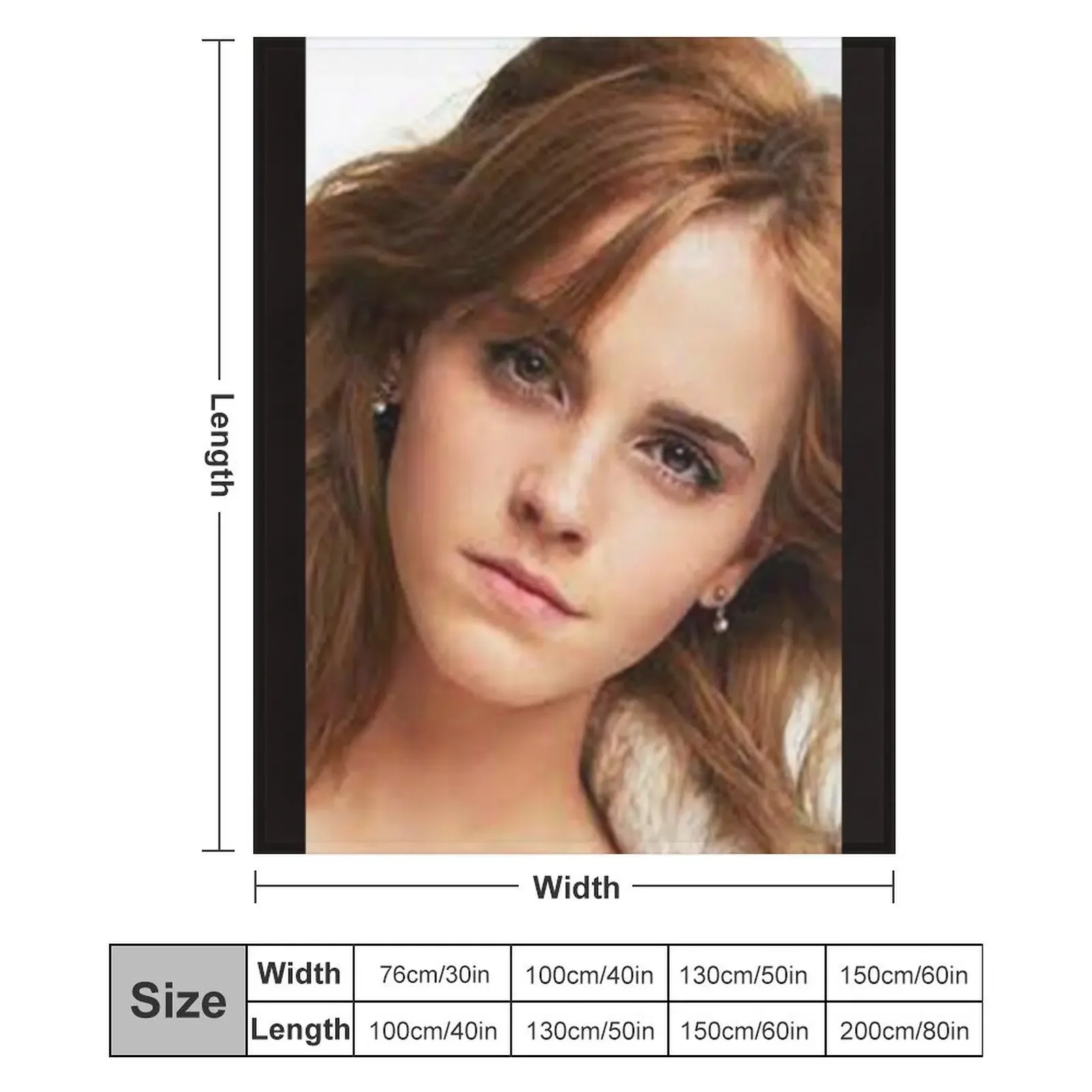 إيما واتسون - ملصق رمي البطانيات والبطانيات الكبيرة الناعمة الحرارية ريتروس