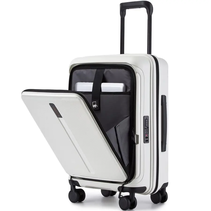 

Expandable Carry on Luggage Front Opening, 22x14x9 Airline Approved Hardshell Spinner Suitcase with Wheels, TSA Lock, Lightweigh