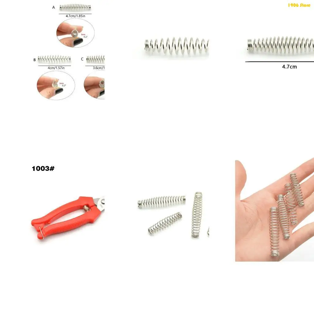 U1JB Multifuncional Substituir Springs Pluners Diâmetro 0,2 polegadas Aparecimento tesoura Springs Parte para podador