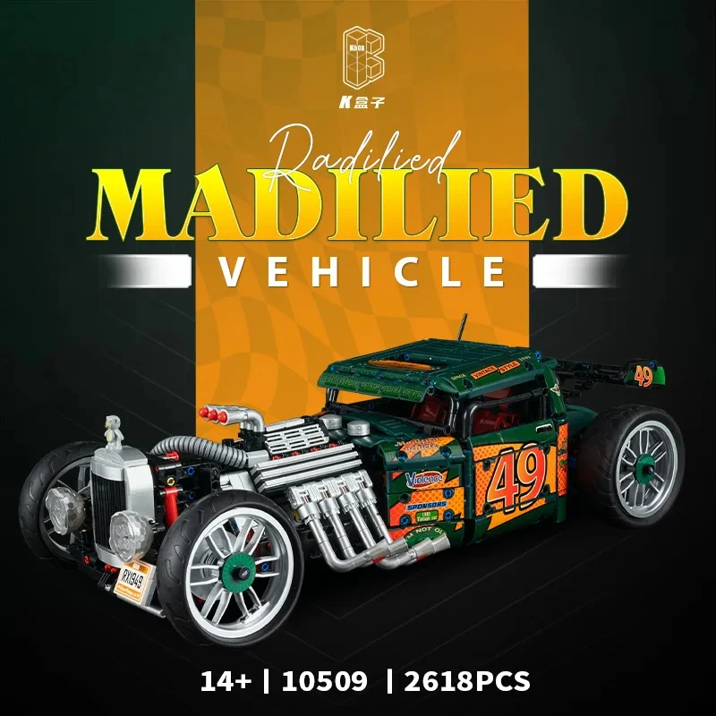 

2618Pcs Technical Remote Control Vintage Car Toys MOC T50 Classic Car Set Building Blocks Bricks For Kids Christmas Gifts