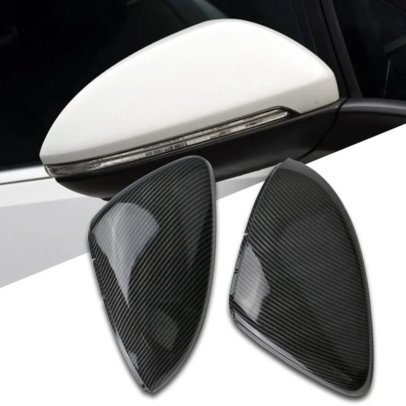 Super Sale 2Pcs Carbon Fiber Rearview Mirror Replacement Cover for VW Golf 7
