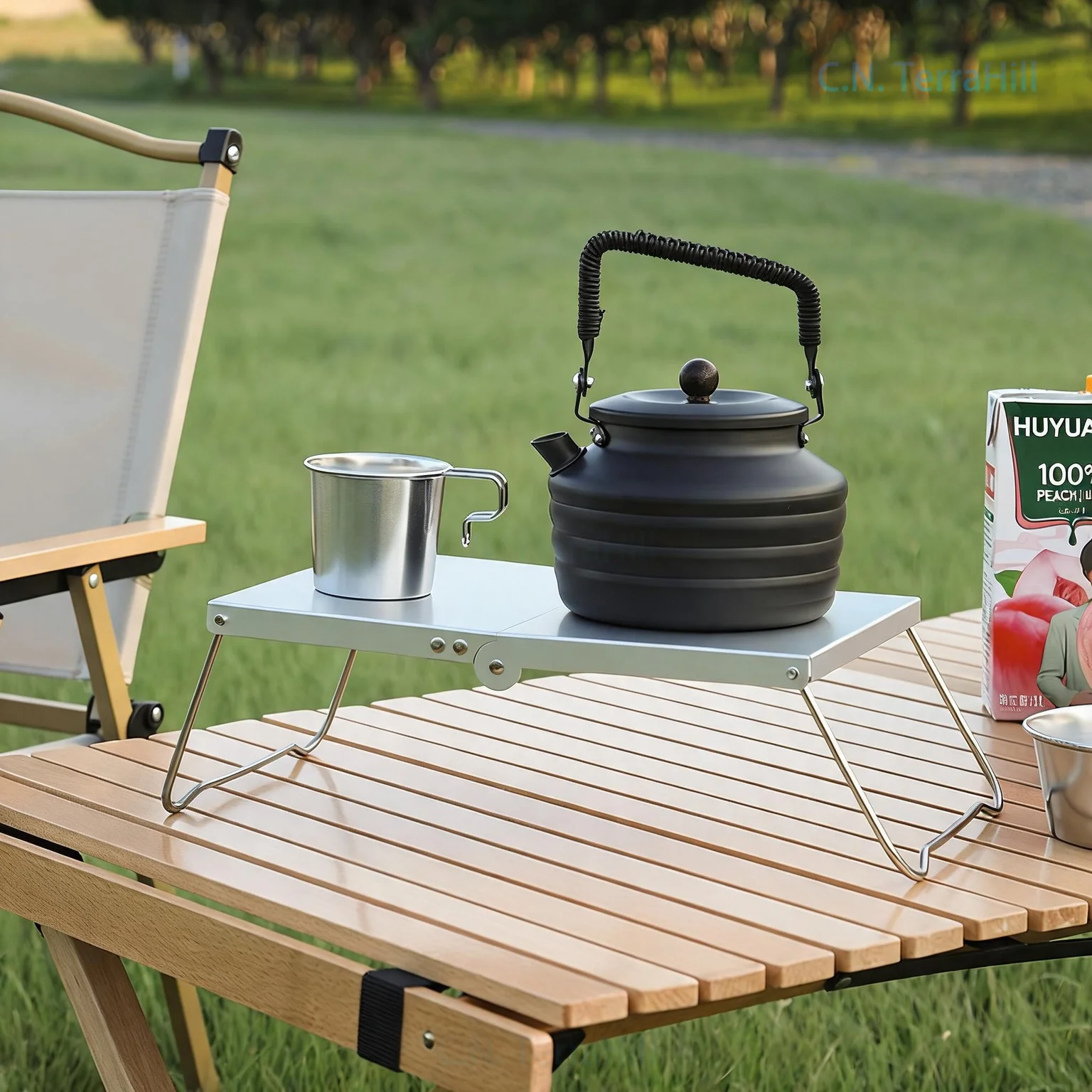 Portable Folding Camping Table, Aluminum Alloy Outdoor Picnic Desk, Lightweight Easy Storage, Mini Table for Travel Hiking