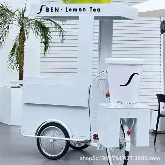 YY-  showcased coffee carts, tricycles, commercial plazas, market stalls, outdoor snack carts