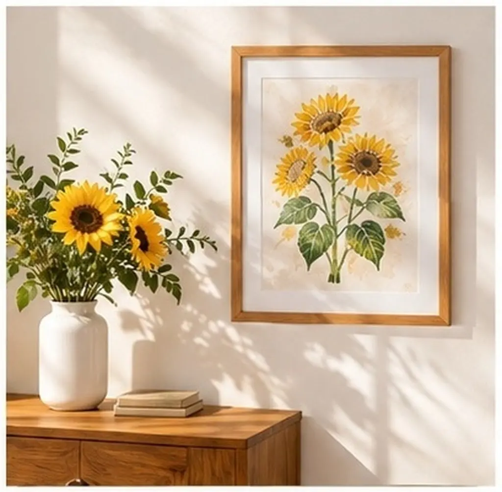 1Set Sunflower Stencils for Painting on Wood Walls Canvas Fabric Glass Reusable Drawing Templates DIY Family Craft Activities