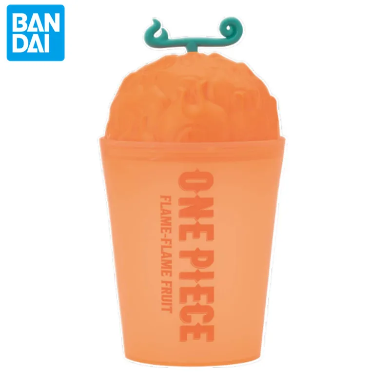 Bandai Genuine Anime One Piece Monkey D Luffy Ace Devil Fruit Water Cup PVC 14cm Figure Ornament Model Toy Gift Collection