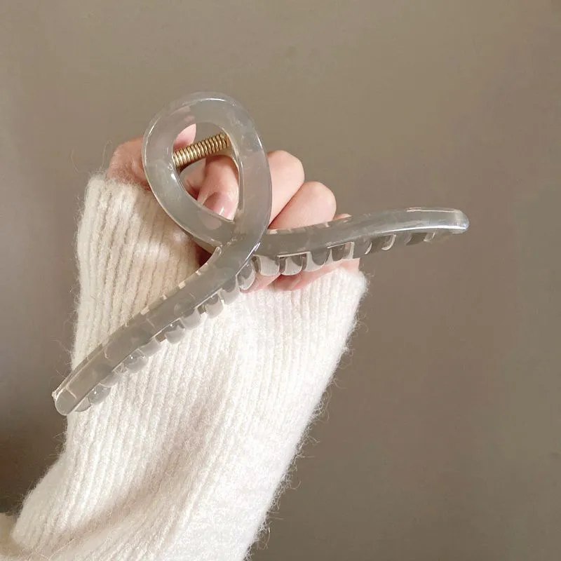 Auspicious Lucky Unbreakable No Slip Jelly Hair Claw Clips For Women French Chic Large Medium Clip For Thick Thin Hair Half Updo