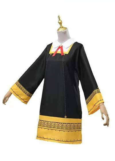 زي أنيا فورجر التنكري لأكاديمية عدن، شعر مستعار قصير وردي متضمن للأطفال والبنات، زي الرسوم المتحركة لأداء المسرح #1