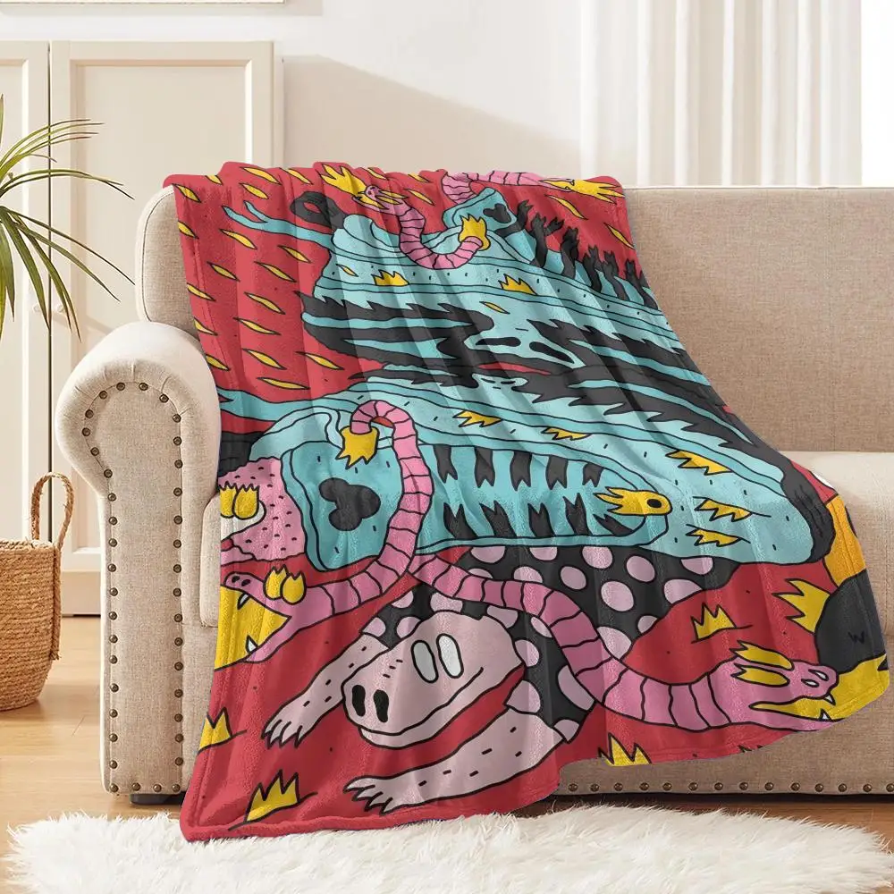 Everything on Shoes Throw Blanket Soft Flannel Throw Lightweight Summer Home Nap Breathable for Sofa Bed Cozy Travel