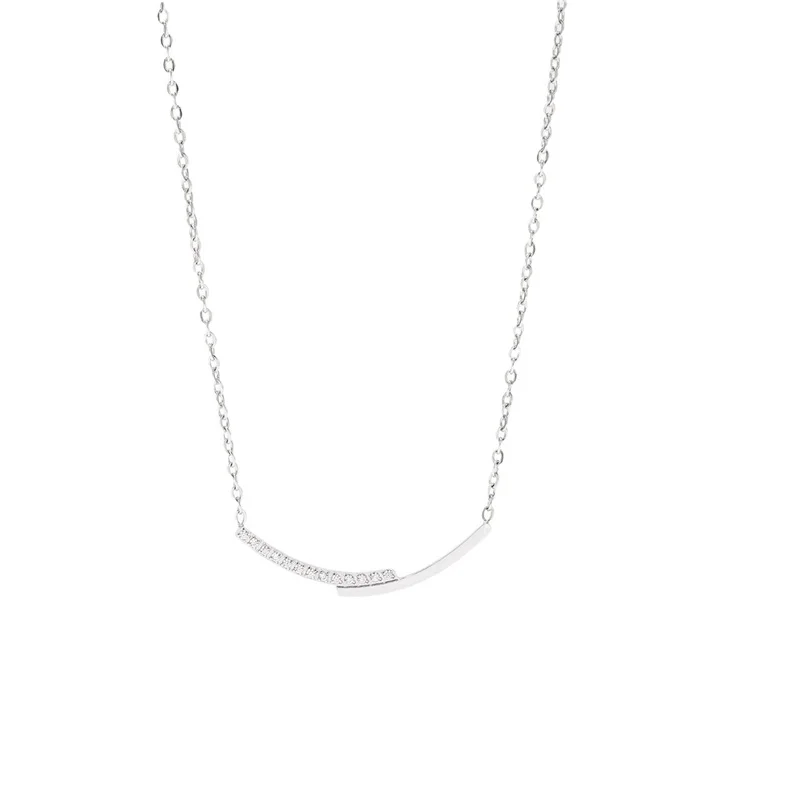 Gold Plated Smile Premium Stainless Steel Charm Necklace Sexy Personality Pendant Clavicular Chain For Women Decoration