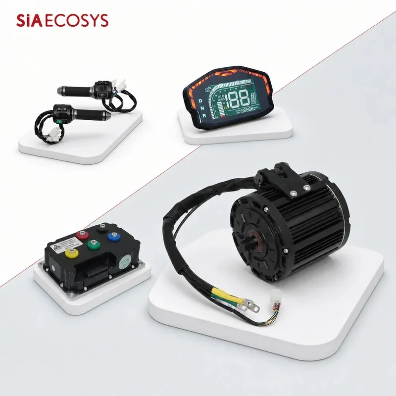CAN Bus VOTOL EM200-2SP Power Kit QSMOTOR QS138 3000W 70H Spline Shaft Mid Drive Motor for Electric Motorcycle Conversion