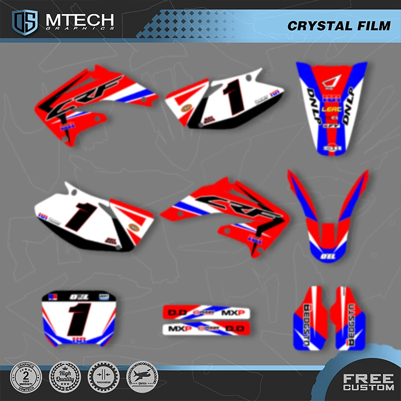 

DSMTECH Custom Motorcycle Graphics Background Decal for HONDA 2002 2003 CRF 450 2004 CRF450 Decals Stickers Kits 001