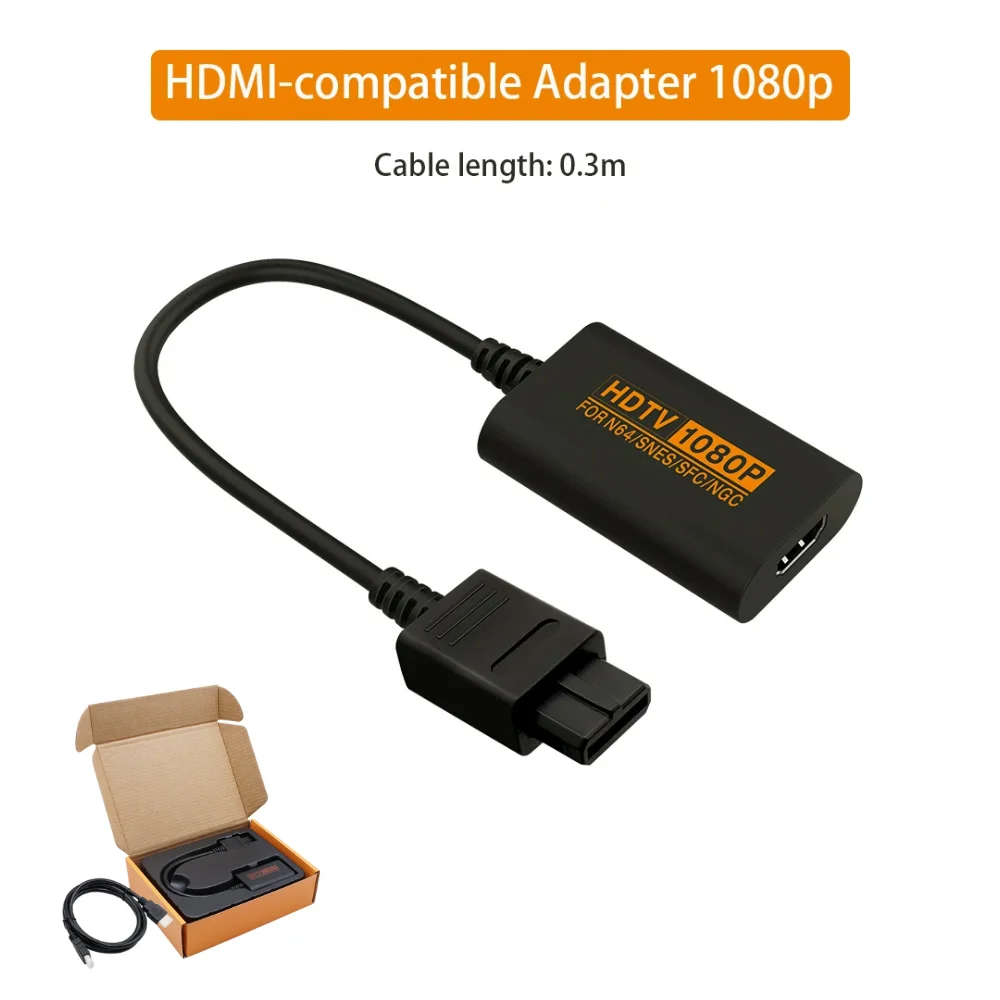 

Video HDMI Converter 1080P for N64 Nintendo 64/SNES/NGC/SFC Gamecube Retro Video Game Console High Definition HD Cable