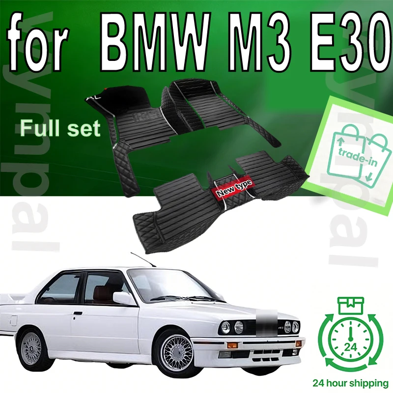 

Car Floor Mat For BMW M3 E30 1986~1991 5 Seats Coupé Leather Floor Mats Full Cover Carpet Protector Mud Car Accessories Interior