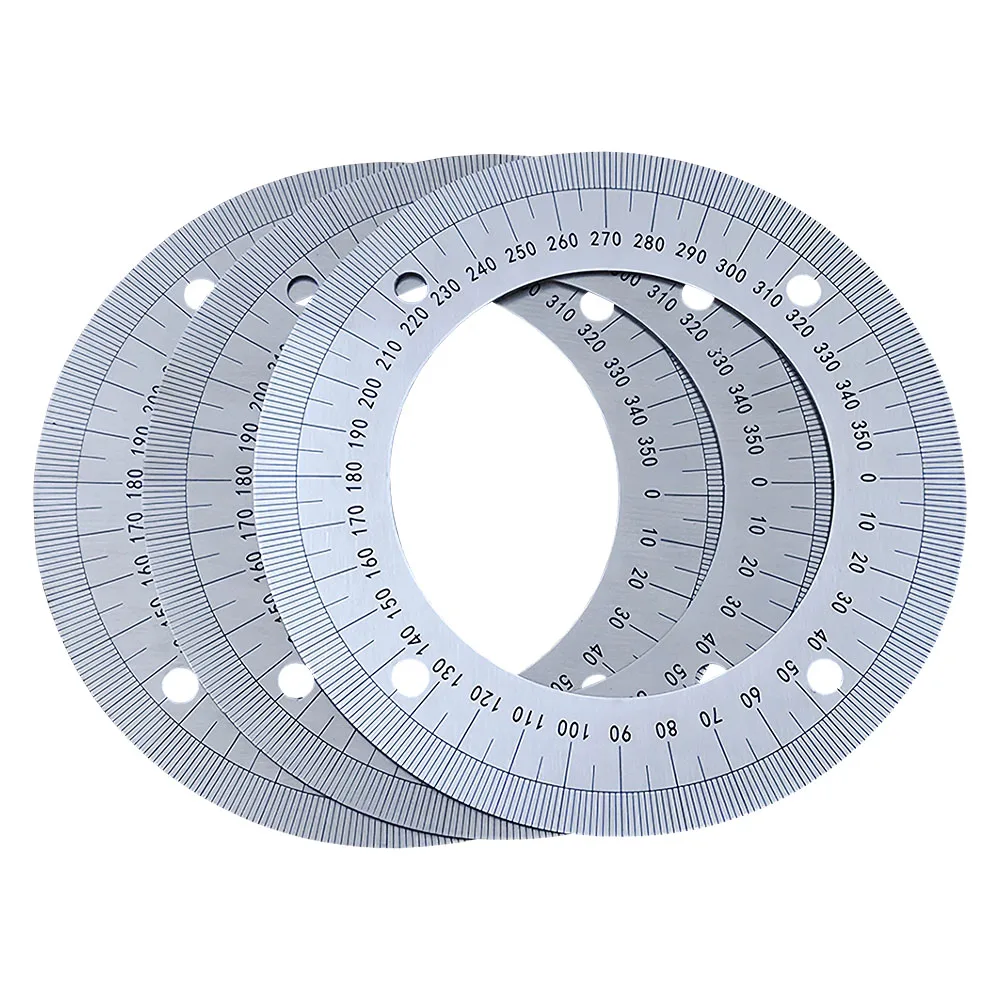 1 Piece 80MM 100MM 130MM 140MM 180MM 360 Degree Dial Steel Disc Stainless Steel Dial Angle Measurer Tool