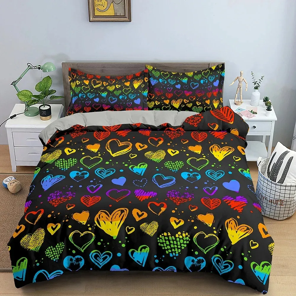 Colorful Geometric Bedding Set 3D Print Quilt  Comforter Cover For Bedroom Luxury Duvet Cover Set King Queen Twin