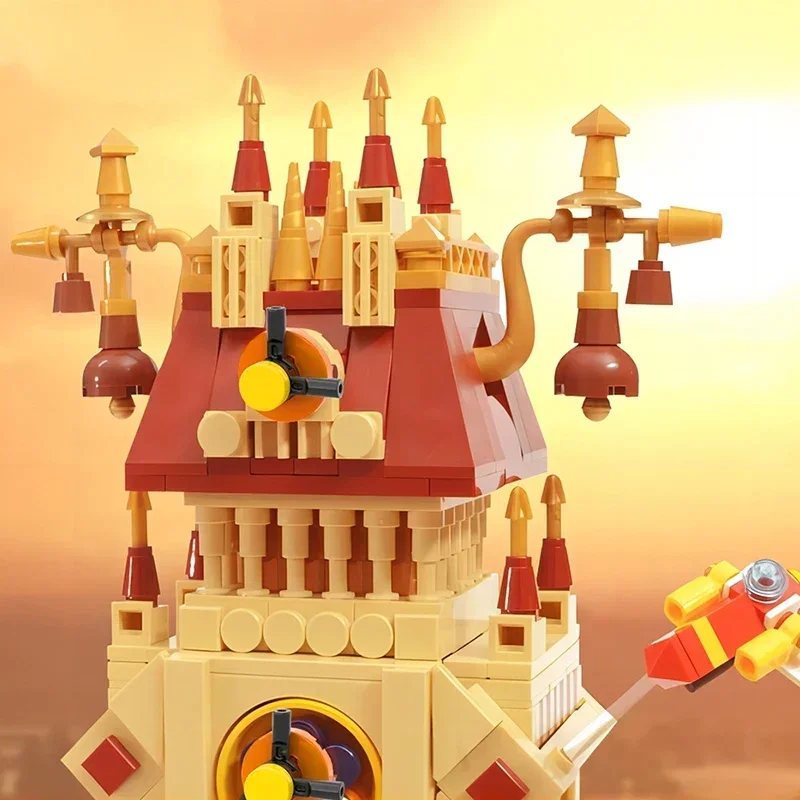 MOC Kingdom Hearts Building Bblock Model Dom Zmierzch Pociąg Stacja Zegar Wieża Zestaw klocków DIY Puzzle dla dzieci Zabawki Prezent