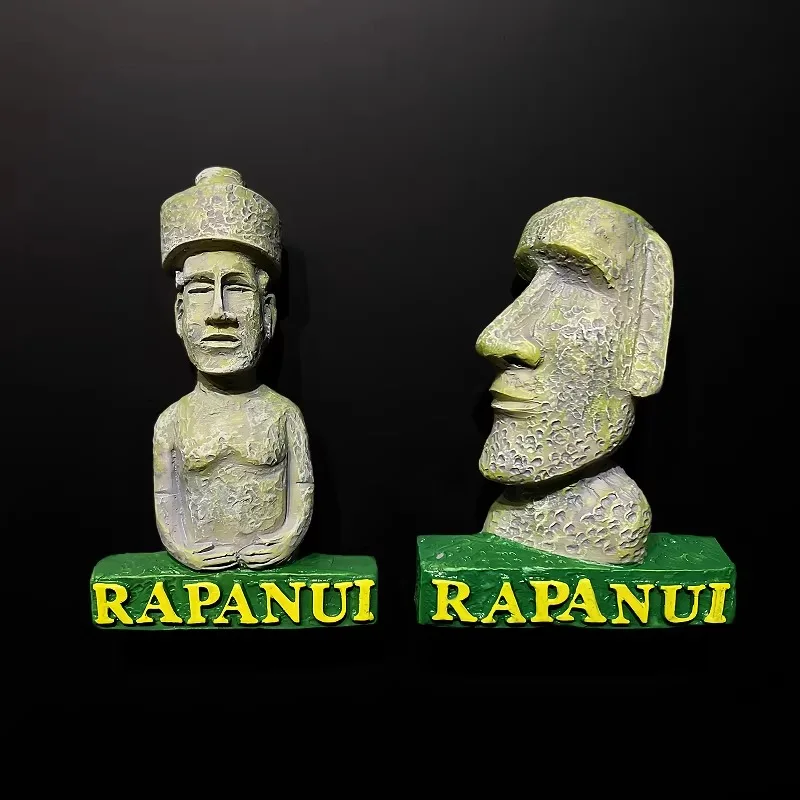Moai Easter Island Chile 3D Fridge Magnets Handicraft Resin Refrigerator Magnets Sticker Souvenir Collection Home Decoration