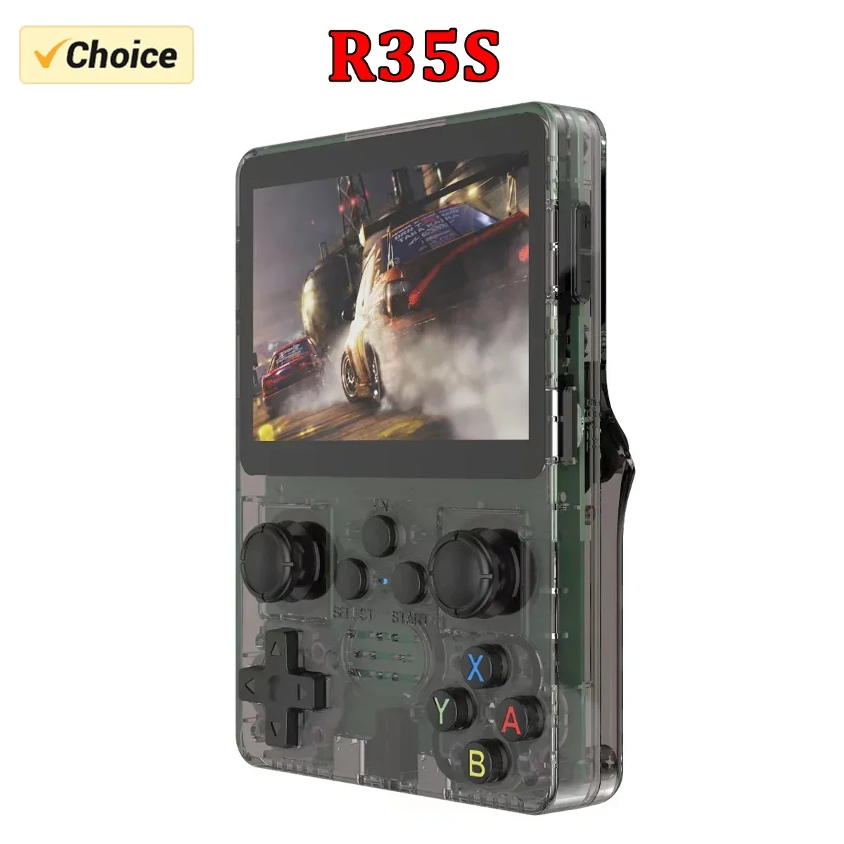 وحدة تحكم ألعاب محمولة R35S مع شاشة IPS 3.5 بوصة نظام لينكس ريترو HD مشغل فيديو جيب صغير محمول 3500 مللي أمبير في الساعة لعبة فيديو