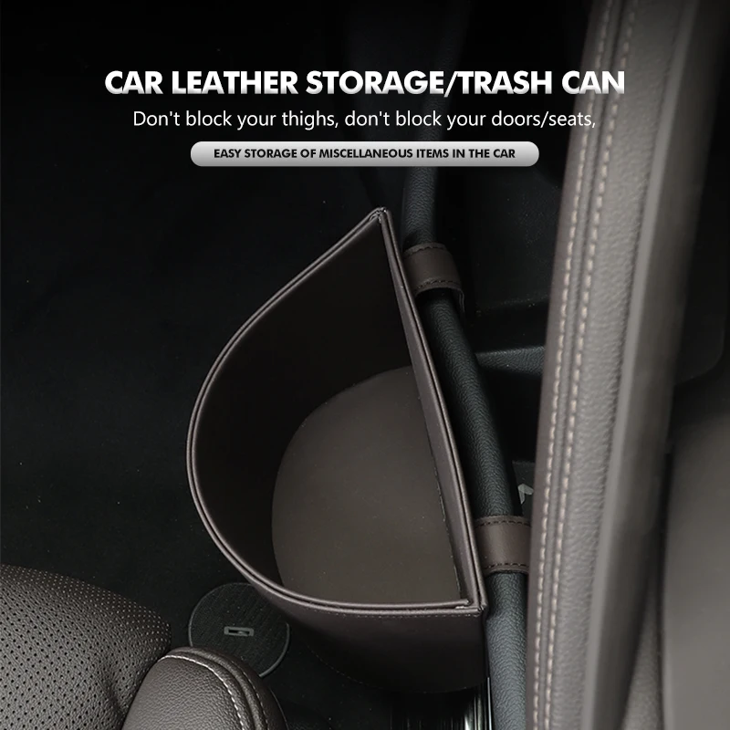 For Peugeot Car Air Outlet Debris Bag Tidy Hanging Leather Organizer Box 407 508 2008 5008 107 106 205 4008 301 607 108 807 - view 2