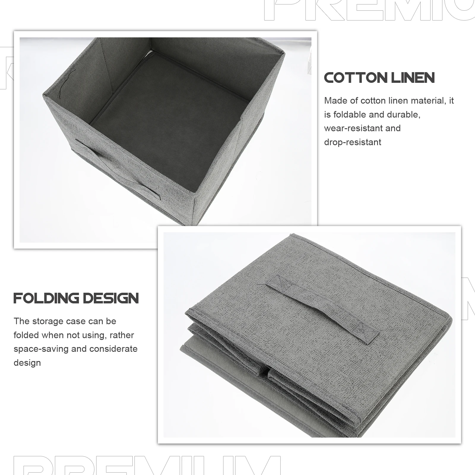 

Hanging Storage Bag Closet ganizer Foldable Cotton Linen Wear Resistant Space Saving Practical Design Portable Shelf