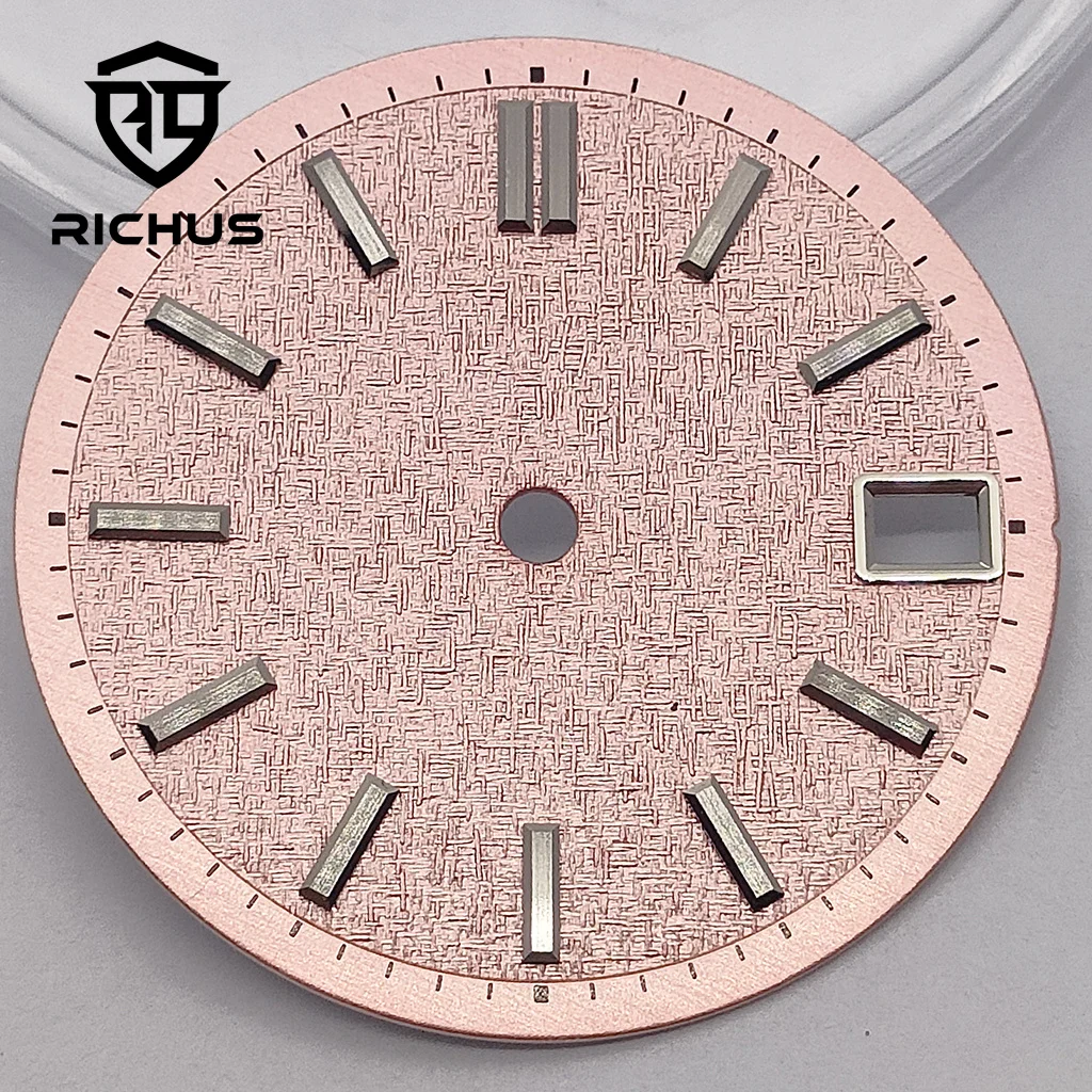 RICHUS NH35 นาฬิกา Dial 28.5 มม.สีดําสีขาวสีเขียวสีชมพูนาฬิกา Dial Fit NH34 NH35 NH36 นาฬิกาอุปกรณ์เสริม