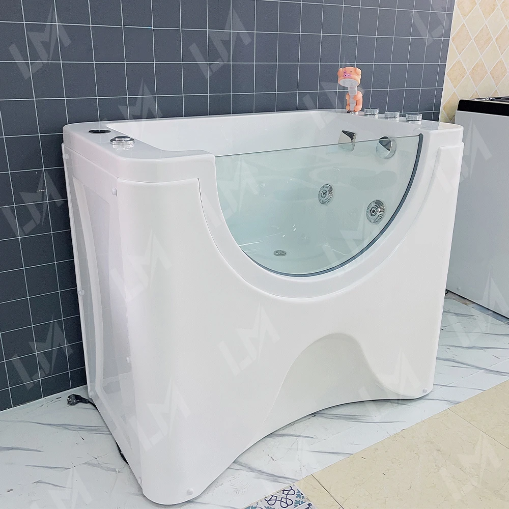 

Modern Design Acrylic Bubble Ozone Professional Pet Dog Bathing Grooming Bathtub Pet Spa Bathtub