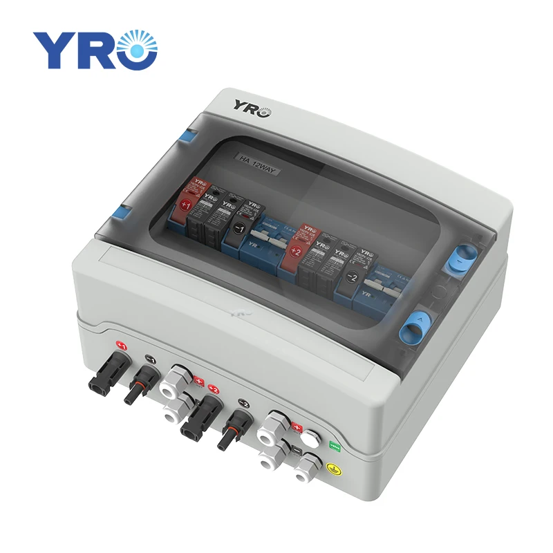 PV Combiner Box 2 String Solar DC 550V YRO IP65 Anschlussgehäuse 2in 2out mit DC-Sicherung MCB SPD