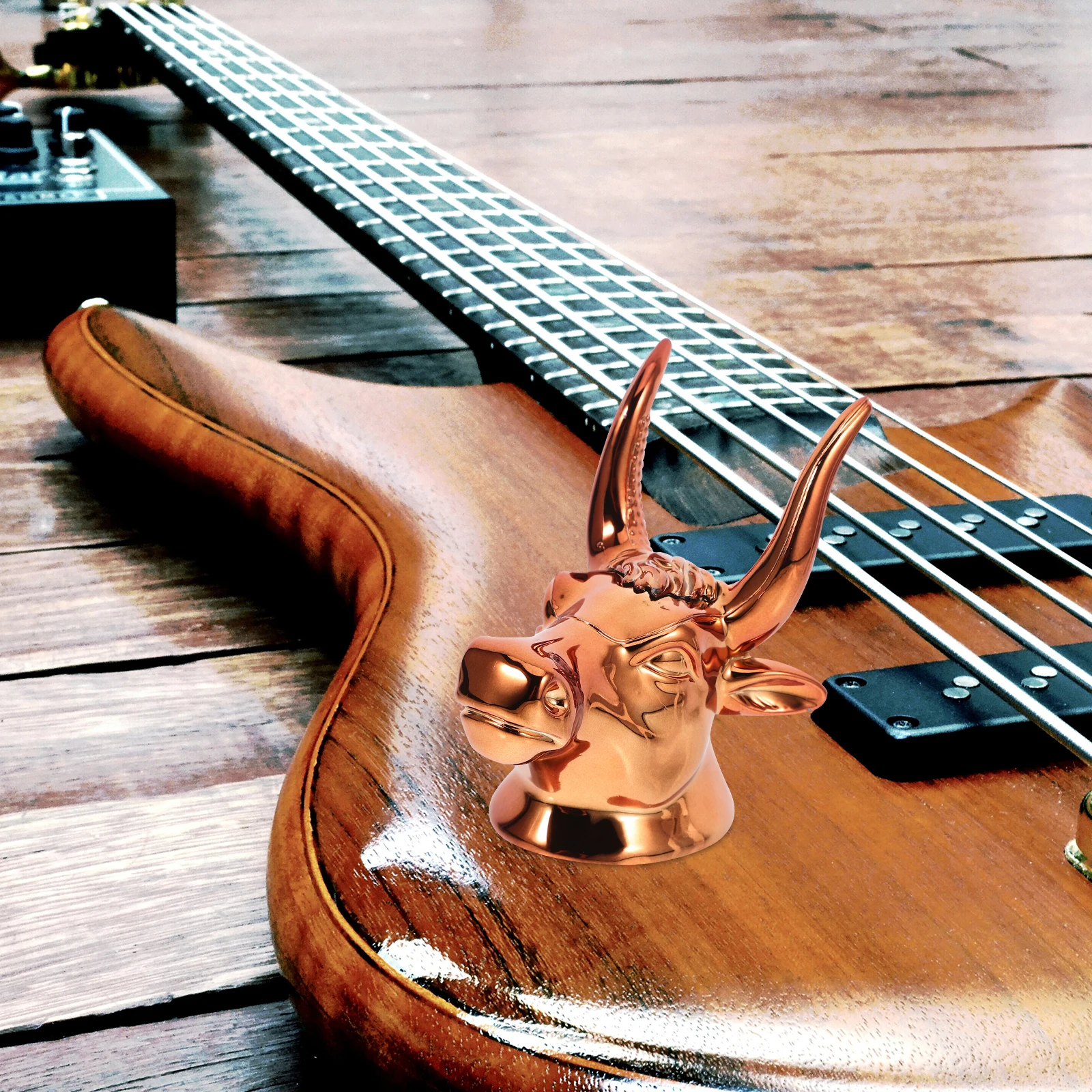 

Guitar Hanger Ox head Shaped Wall Mount Rack for Guitars Ukulele Violin Erhu Holder Durable ABS Iron Material Storage Solution