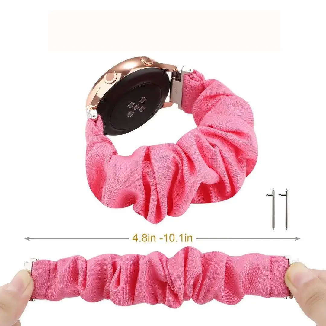 ساعة نايلون للنساء ، سوار معصم ، سوار شعر لساعة أمازون 6 ، 5 ، 4 ، 3 ، نشط 2 ، ساعة هاوافي 3 ، Amazon fit ، 20 ، 22 حزام مطاط
