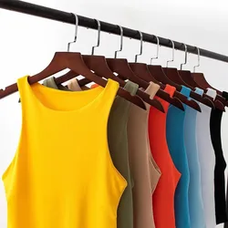 Women Summer jumpsuit Tops Solid color Slim beach bodycon Bodysuits clothes solid sexy one-pieces O-Neck y2k Sleeveless clothing