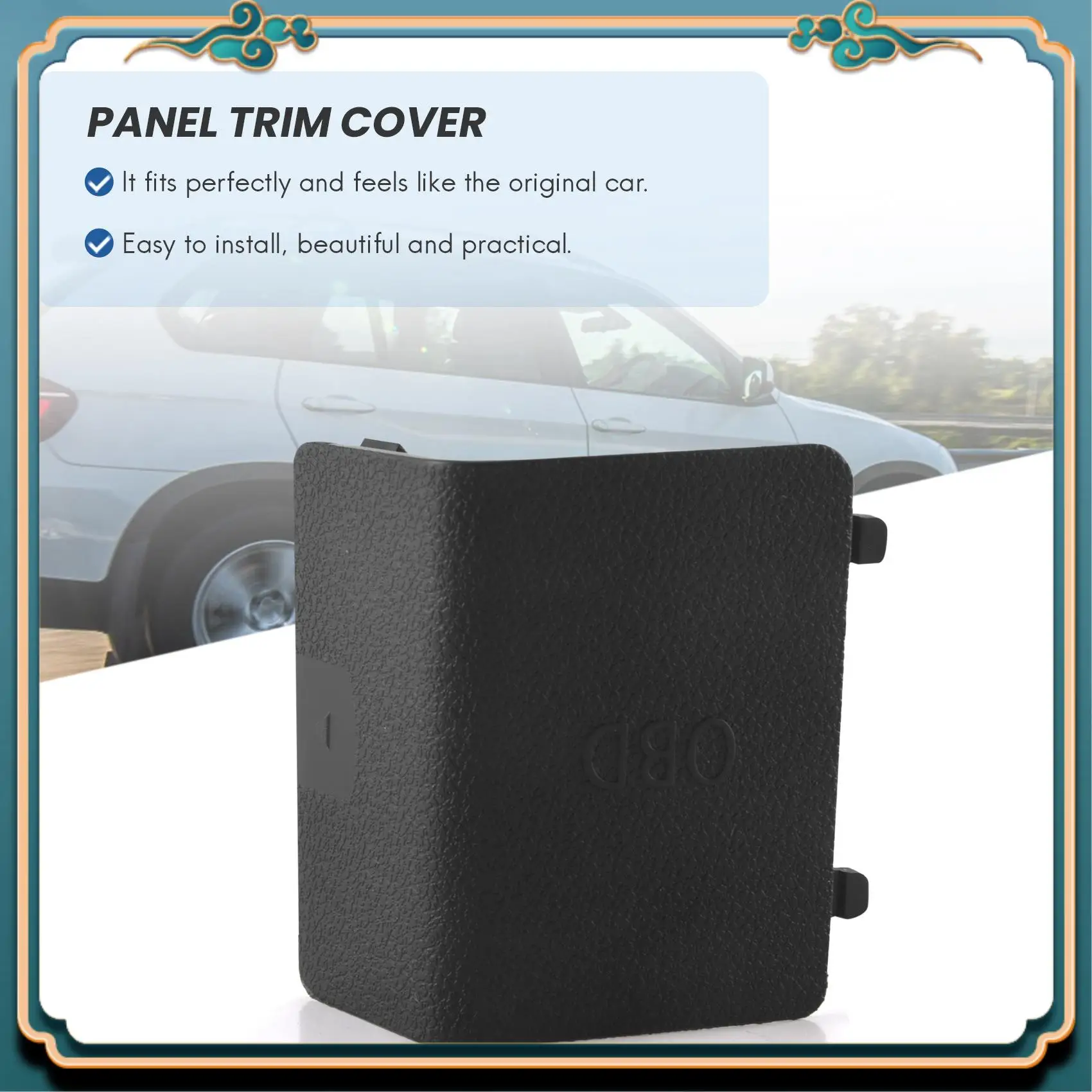 

L39A-For-BMW 3-й серии E90 E91 E92 E93 Крышка диагностической вилки OBD Черная декоративная крышка панели LHD 51437147538