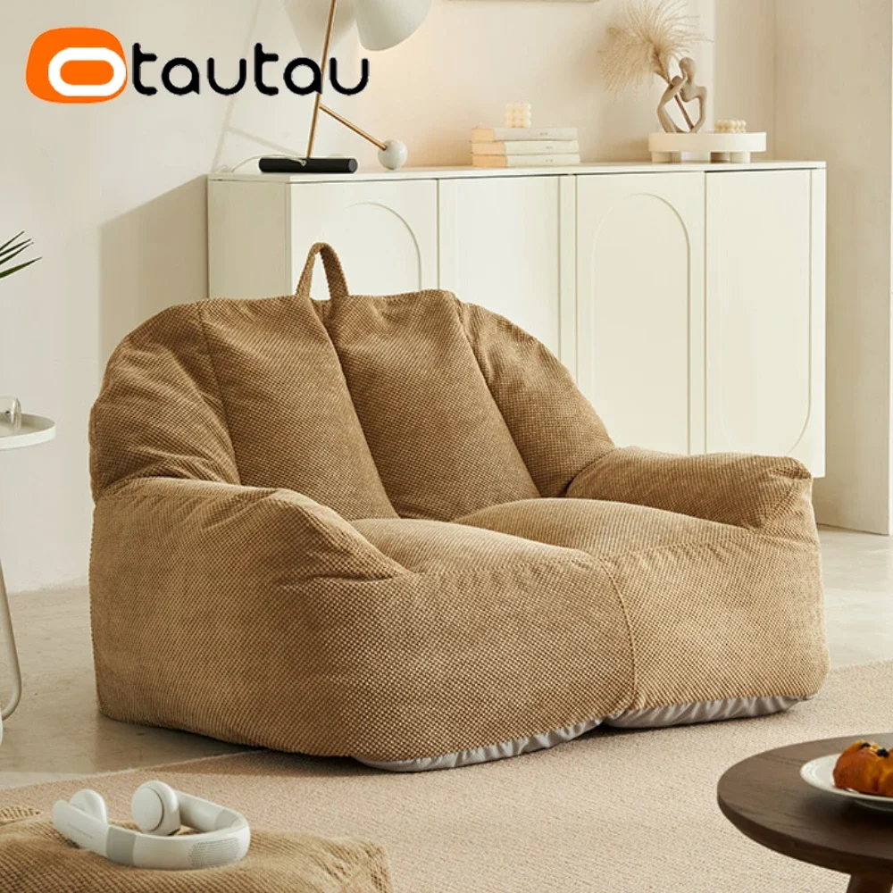 OTAUTAU 2-seat Cotton Waffle Bean Bag Cover SF394【No Filler Inside! You Need To Buy Filler By Yourself !】 view 2