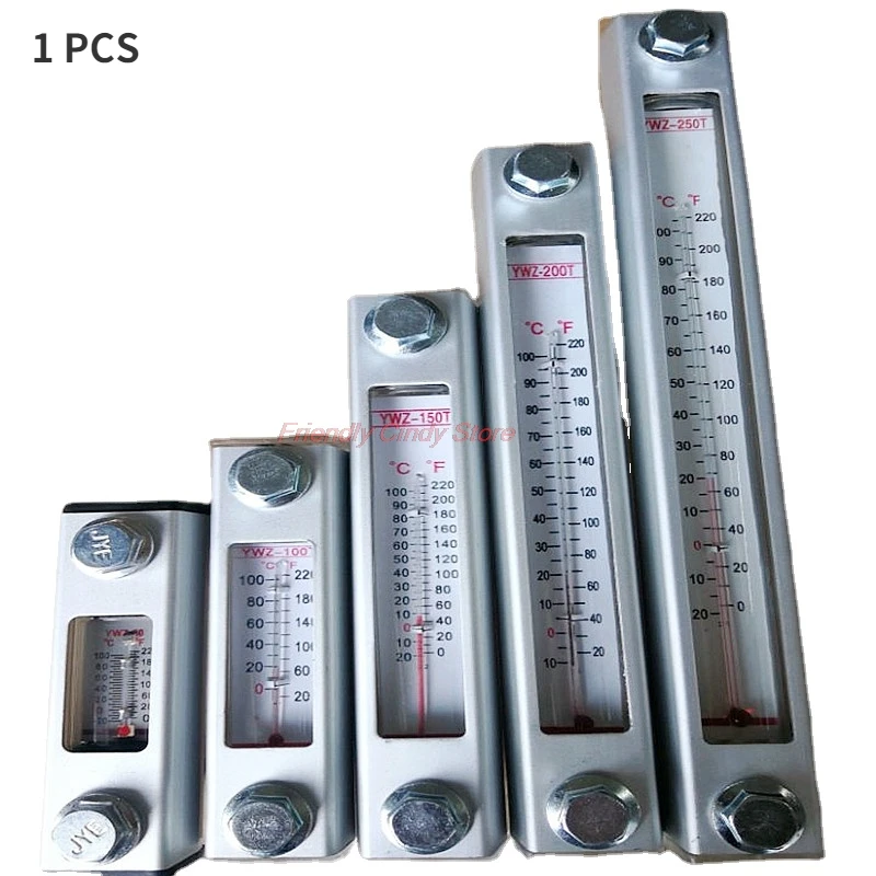 Aluminum Shell Hydraulic Tank Fluid Level Gauge Oil Level Gauge Water Level Gauge Oil Standard Water Thermometer YWZ 50T-500T